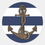 Anchor Nautical Runder Aufkleber (Vorderseite)