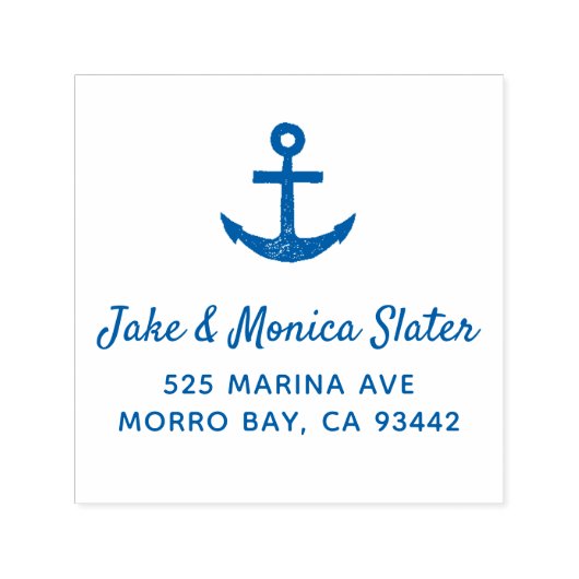 Anchor Nautical Sailing Blue Permastempel (Design)