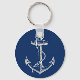 Anchor Nautical Schlüsselanhänger Gift Navy Blue W