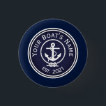 Anchor Nautical Siegel Button<br><div class="desc">Stanziges Siegel mit Anker und Knoten im nautischen Stil. Sehr schöne Details im Wassersport- und Küstenstil. Passen Sie auf Ihre Wünsche ein. Text,  Hintergrundfarbe,  Bilder hinzufügen und mehr... Sie machen es zu Ihrem :)</div>