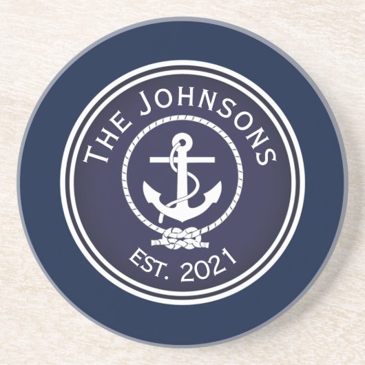 Anchor Nautical Siegel Getränkeuntersetzer (Vorne)