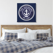 Anchor Nautical Siegel Leinwanddruck (Insitu (Schlafzimmer))