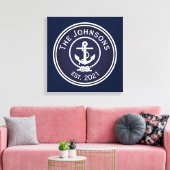 Anchor Nautical Siegel Leinwanddruck (Insitu (Wohnzimmer))