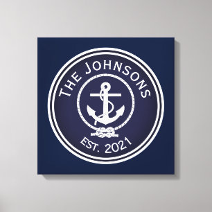 Anchor Nautical Siegel Leinwanddruck