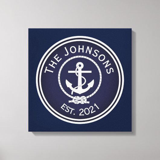 Anchor Nautical Siegel Leinwanddruck (Vorderseite)