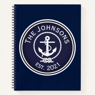 Anchor Nautical Siegel Notizblock
