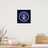 Anchor Nautical Siegel Poster (Küche)