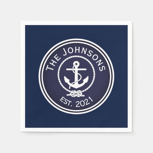 Anchor Nautical Siegel Serviette (Vorderseite)