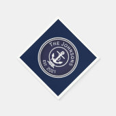 Anchor Nautical Siegel Serviette (Ecke)