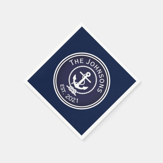 Anchor Nautical Siegel Serviette (Ecke)