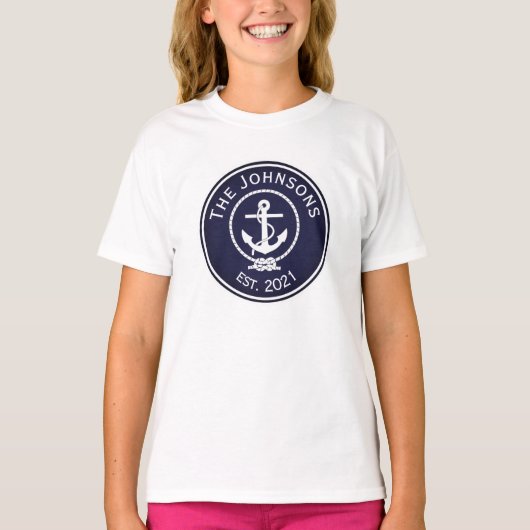 Anchor Nautical Siegel T-Shirt (Vorderseite)