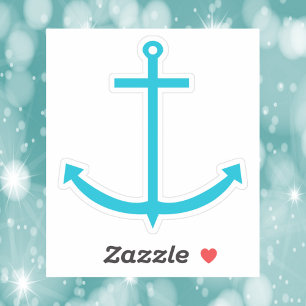 Anchor Nautical Turquoise Aufkleber