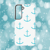 Anchor Nautical Turquoise Muster Samsung Galaxy Hülle
