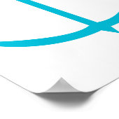 Anchor Nautical Turquoise Poster (Ecke)