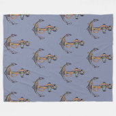 ANCHOR Nautical Watercolor grungy design 1 Fleecedecke (Vorderseite (Horizontal))