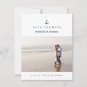 ANCHOR NAUTICAL WEDD Foto SAVE THE DATE Ankündigung (Vorderseite)