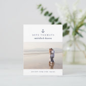 ANCHOR NAUTICAL WEDD Foto SAVE THE DATE Ankündigung (Stehend Vorderseite)