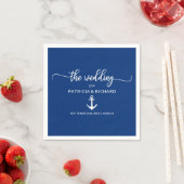 Anchor Nautical Wedding Navy Blau und Weiß Serviette (Beispiel)