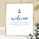 Anchor Nautical Wedding Probe Dinner Willkommen Poster<br><div class="desc">Wir haben diesem einfachen, lebhaften Probe-Dinner-Willkommens-Poster-Template eine Pause mit "Willkommen" in einem fließenden modernen Schriftart gegeben. Wir Liebe der stilisierten, länglichen blüh an beiden Enden des Wortes. Wir haben auch einen nautischen Akzent mit einem Anker über dem Text aufgenommen. Der Anker ist nicht einheitlich gefärbt, es gibt Flecken ohne Farbe,...</div>