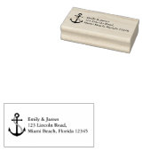 Anchor Nautical Wedding Rücksendeadresse Gummistempel (Stempel)