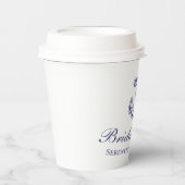 Anchor Navy Blue Elegant Nautical Brautparty Pappbecher (Vorderseite)