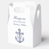 Anchor Navy Blue Hangover Kit Nautical Wedding Geschenkschachtel (Geöffnet)