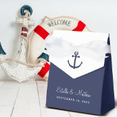 Anchor Navy Blue Nautical Wedding Geschenkschachtel