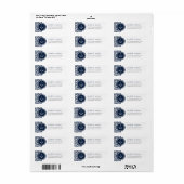 Anchor Navy Damask Address Labels (Vorne)
