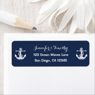 Anchor Navy Nautical Beach Elegante Hochzeit