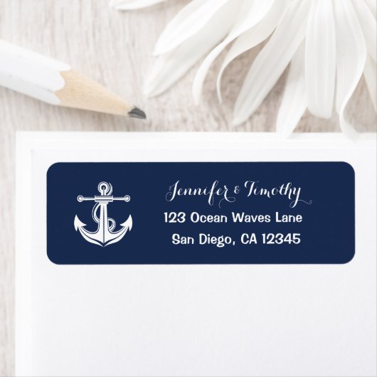 Anchor Navy Nautical Beach Elegante Hochzeit (Insitu)