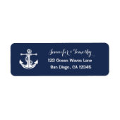 Anchor Navy Nautical Beach Elegante Hochzeit (Vorne)