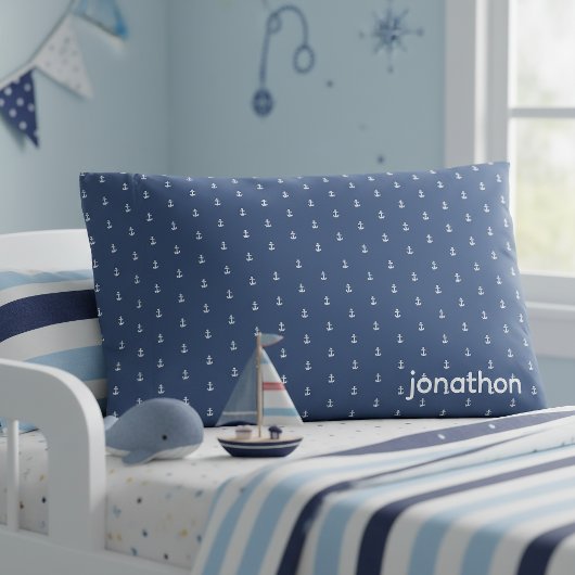 Anchor Navy & White Pattern ID836 Kissenbezug