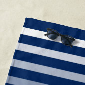 Anchor Oars Familienname Beach House Navy Blue Strandtuch (Beispiel)