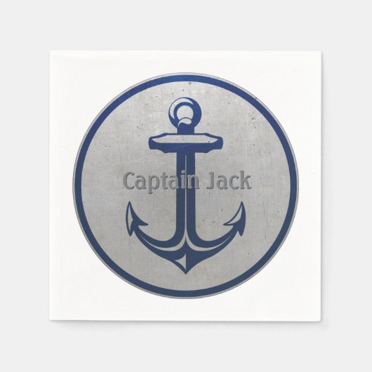 Anchor Personalizable Napkin Serviette (Vorderseite)