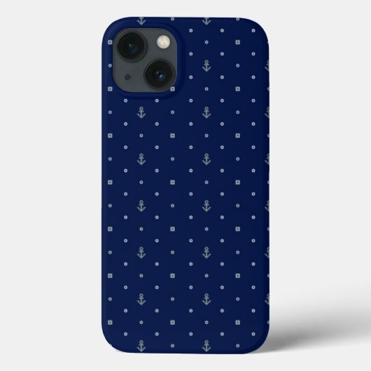 Anchor Polka Dots Muster Case-Mate iPhone Hülle (Rückseite)