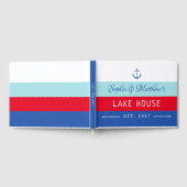 Anchor Red Blue Beach Zuhause Gästebuch (Voll)