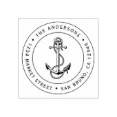 Anchor & Rope | Benutzerdefinierte nautische Rücks Gummistempel (Prägung)
