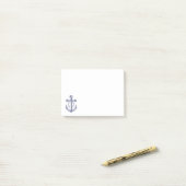 Anchor Sailor Navy Blue Nautical Ocean Boot Post-it Klebezettel (Auf Schreibtisch)