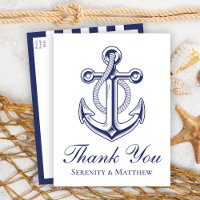 Anchor Sailor Navy Blue Nautical Wedding Vielen Da
