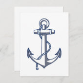 Anchor Save the Date Hochzeit des Themas "Nautical Ankündigungspostkarte (Vorne/Hinten)