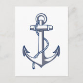 Anchor Save the Date Hochzeit des Themas "Nautical Ankündigungspostkarte (Vorderseite)