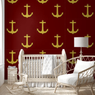 ANCHOR-Silhouette - nautische Bauart 3 Tapete