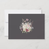 Anchor Spring Floral Wedding RSVP card Karte (Rückseite)