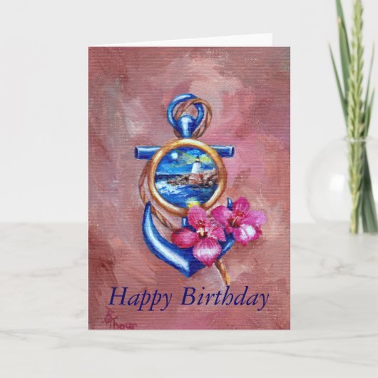 Anchor Tattoo Birthday Card Karte (Vorderseite)