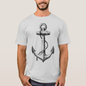 Anchor Tattoo Style Image T - Shirt (Vorderseite)