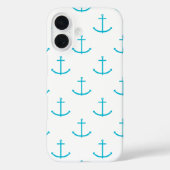 Anchor Türkis Pattern Case-Mate iPhone Hülle (Rückseite)