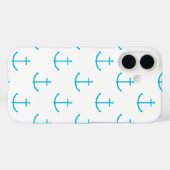 Anchor Türkis Pattern Case-Mate iPhone Hülle (Rückseite (Horizontal))