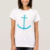 Anchor Turquoise Nautical T-Shirt (Vorderseite)