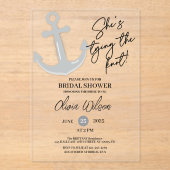 Anchor Tying the Knot Nautical Bridal Shower Acryleinladungen (Vorderseite)