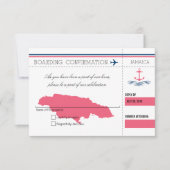 Anchor UAWG Jamaica Boarding Pass RSVP Karte (Vorderseite)